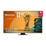 Hisense 75" ULED-MiniLED (U8 Series) AI Engine Pro-165Hz Processor Smart TV
