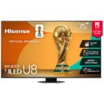 Hisense 75" ULED-MiniLED (U8 Series) AI Engine Pro-165Hz Processor Smart TV