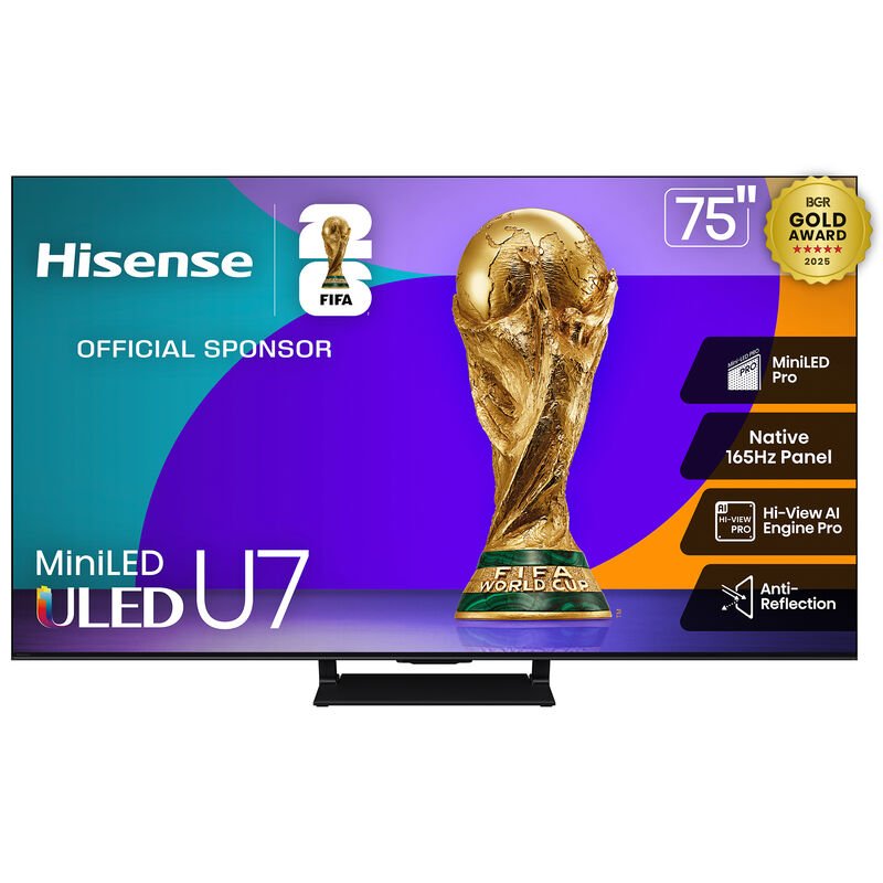 hisense 75 Hisense 75 Smart UHD 4K ULED Mini-LED U7 Series 165Hz Processor Smart TV - Image 1