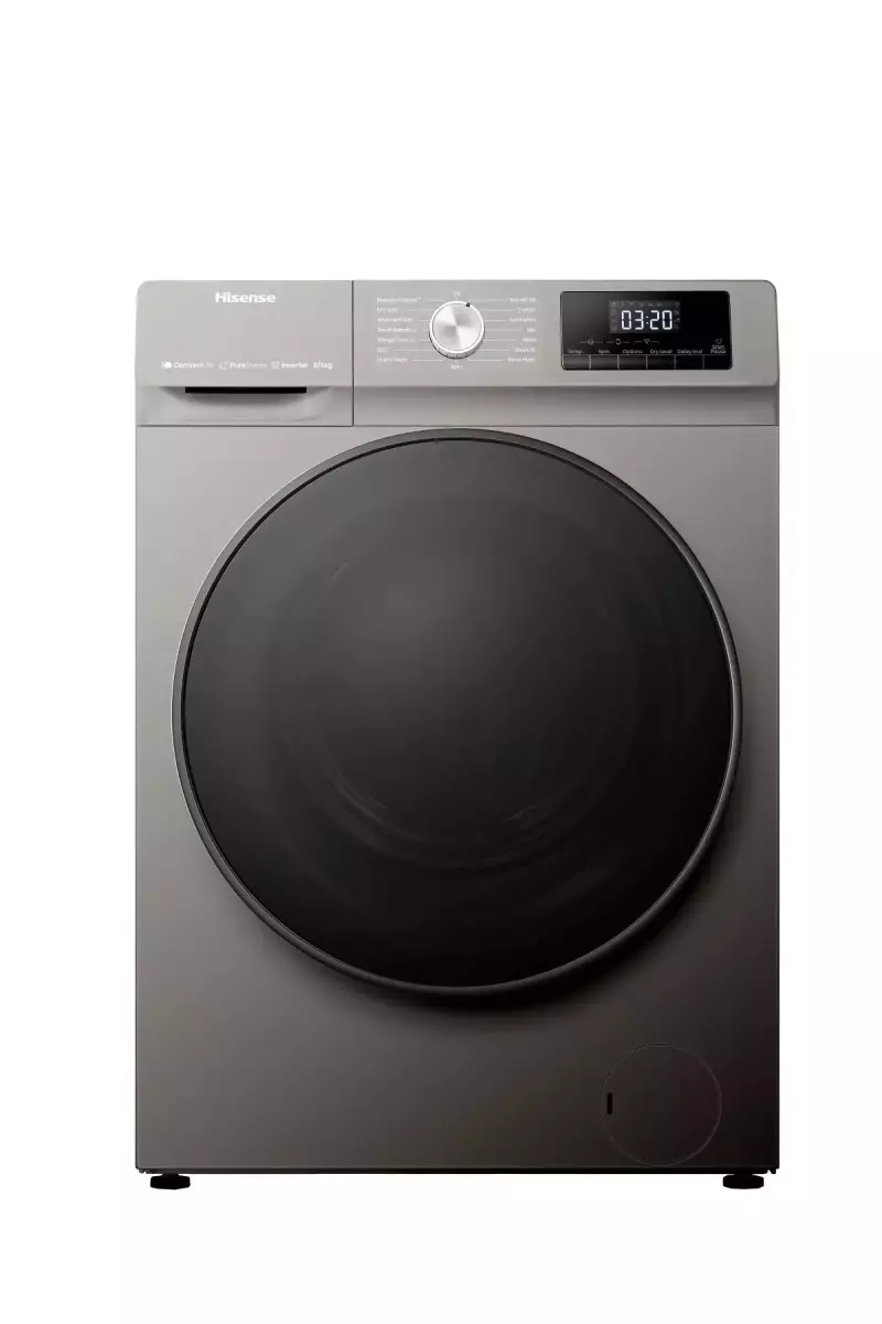 washing machine Hisense washing machine front load 8kg/5KG Grey WASH &DRY Full Automatic - Image 1
